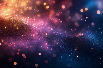 Obraz premium Colorful bokeh lights create a dreamy atmosphere in a soft, abstract background