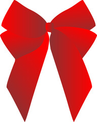 Red bow Christmas icon decoration