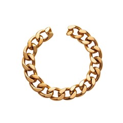 Obraz premium A stylish gold chain bracelet with interlocking links, showcasing a classic design suitable for various occasions.