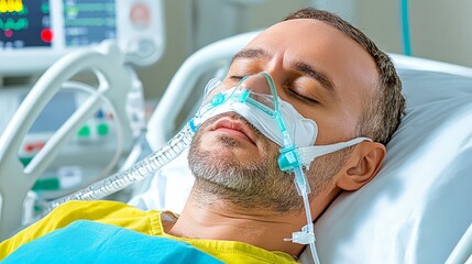 Patient Receiving Critical Care in Hospital Setting