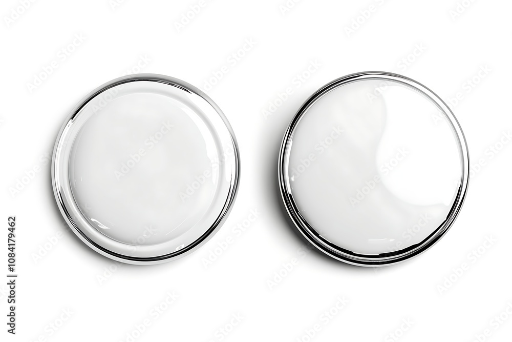Canvas Prints white blank badge. glossy round button. pin badge