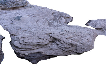 The trees.Rocks and Stone on the Mountain .Isolated on White background