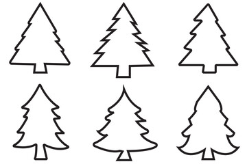 Obraz premium Christmas tree icon or Pine icon .Vector