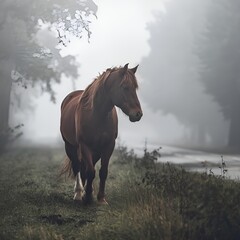 horse in the field