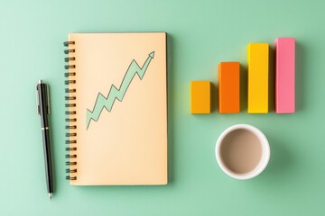business plan 2025 concept. Macro shot of a notebook with 2025 Technology Forecast at the top, listing growth potential and risks, Notebook with 2025 tech forecast header, Organized and goal-oriented
