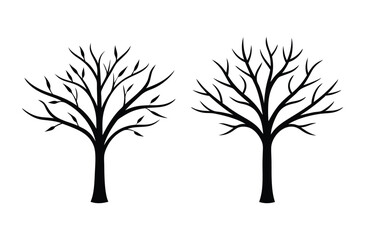 Obraz premium Minimalist Tree Branch Illustrations – Natural and Silhouette Design