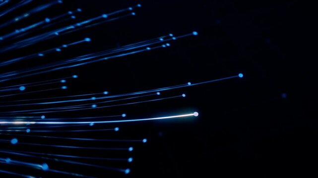 Dynamic 3D Animation of Colorful Branching AI Neural Network on Dark Background. Visualization of Artificial Intelligence, Machine Learning, Complex Algorithms, Chatbot, and Large Language Models