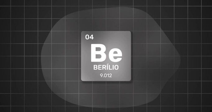 chemical element Ber&iacute;lio Beryllium background in portuguese