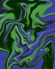 Fototapeta premium Black Green Blue Marble Effect Texture Liquid Background Wallpaper