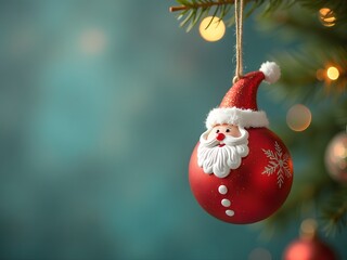christmas toy on a string with a transparent background