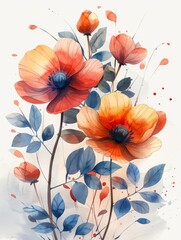 Watercolor flowers