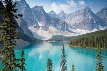 Moraine Lake's turquoise beauty in Banff National Park.