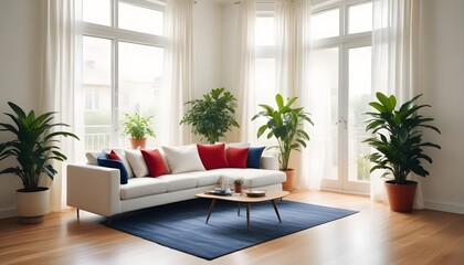 Fototapeta premium Illustration of the living room interior