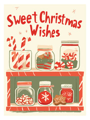 Naklejka premium Festive Candy Shop Aesthetic