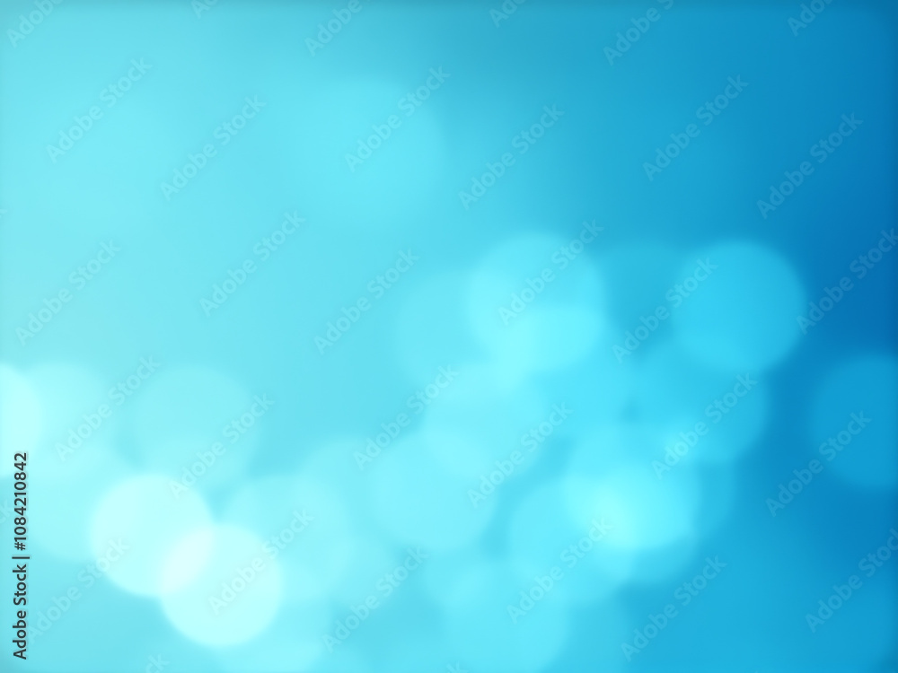 Poster soft blue bokeh background creating a calming atmosphere suitable for designs and presentations