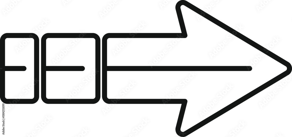 Poster fast forward arrow icon pointing right with play and pause button symbol