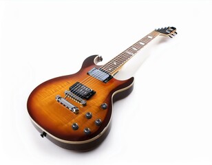 Obraz premium Electric guitar on white. Isolated on white.