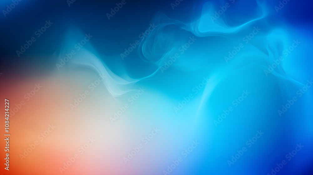 Poster colorful abstract background with gradient effect the blue on the top and the orange on the bottom.