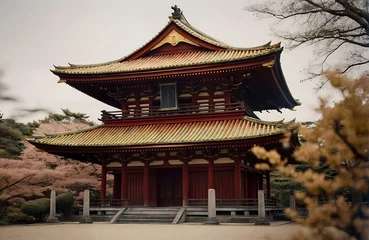 Wandcirkels  Japanese temple   © Z14 AI