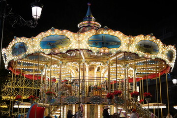 Parisian carousel in Vigo, Christmas