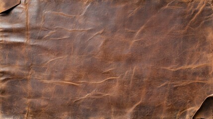 Fototapeta premium Rustic Brown Leather Texture with Natural Wrinkles and Grains Ideal for Backgrounds, Design Projects, Crafting, and Vintage Aesthetic Applications