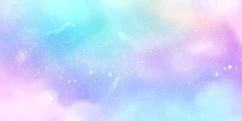 Obraz premium Soft pastel background with dreamy colors and sparkling stars