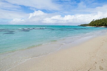 Idyllic Beachscape on the Island of Ile aux Cerfs, Mauritius