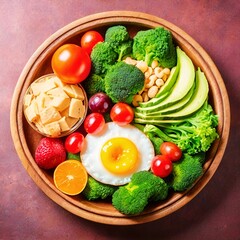 A vibrant and healthy plate full of colorful fruits and vegetables , nutrition, healthy eating, wellness, fresh, vibrant, colorful