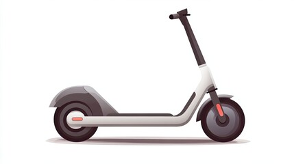 Modern Electric Scooter with Black Wheels