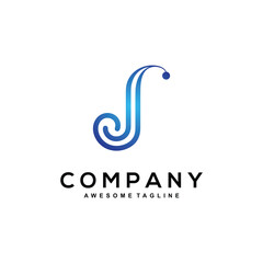 Obraz premium Letter J logo design for business