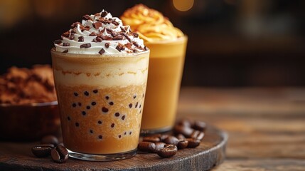 Coffee shop menu featuring seasonal drinks, limited edition flavors, and daily specials