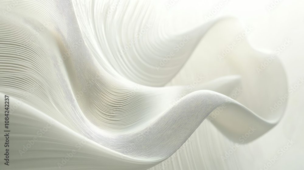 Poster single thin line forming a continuous looping pattern, set against a light background.