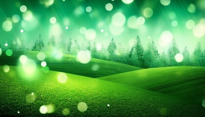 Obraz premium Abstract green Christmas winter background