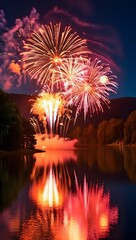 fireworks on the river