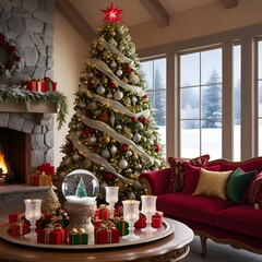 christmas tree and gifts