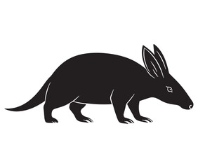 Obraz premium Silhouette of a aardvark