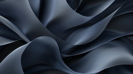 Fototapeta premium Wallpaper Abstract dark gray background with smooth wavy lines flowing as a luxurious elegant backdrop