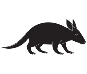 Obraz premium Silhouette of a aardvark