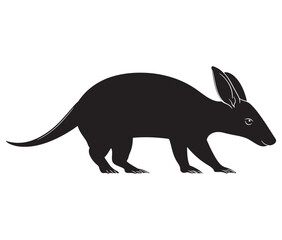 Obraz premium Silhouette of a aardvark