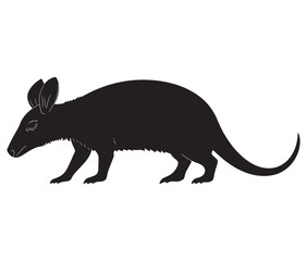Obraz premium Silhouette of a aardvark