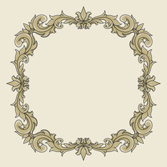 elegant vintage gold frame with a floral design