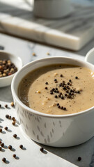Peppercorn Gravy with Cracked Black Pepper
