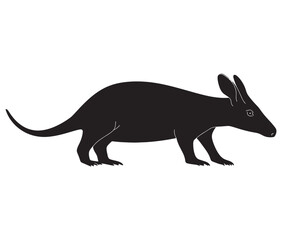 Fototapeta premium Silhouette of a aardvark