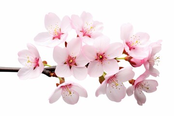Obraz premium Set of Hand drawn watercolor illustration Red Apple Flowers Isolated on white background Element for design of invitations