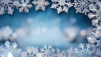 Christmas banner with crystallic snowflakes.