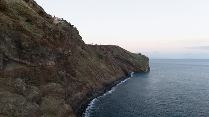 Majestic Coastal Cliffs Overlooking the Tranquil Ocean Horizon