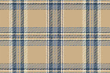 Mockup pattern texture seamless, cloth check plaid vector. Domestic tartan textile background fabric in amber and pastel colors.