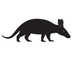 Obraz premium Silhouette of a aardvark