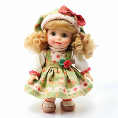Fototapeta premium little dool in-white background
