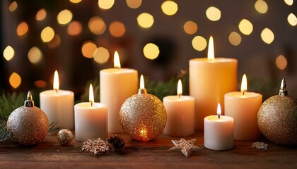 Christmas candles and lights